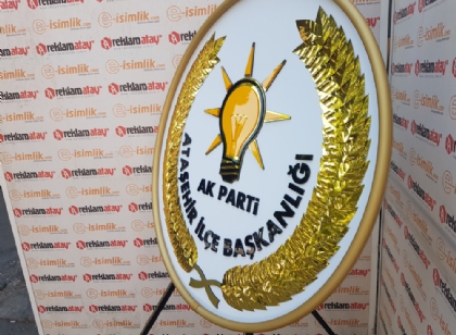 ak parti metal çelenk