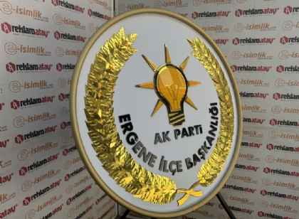 ak parti metal çelenk