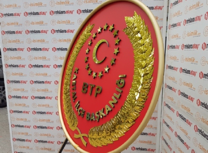 btp siyasi parti metal çelenk