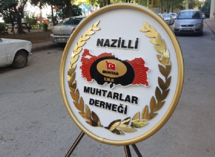 Nazilli muhtarlar derneği metal çelenk