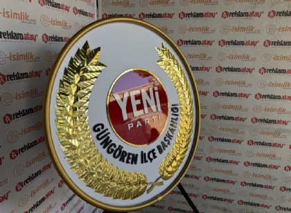 Yeni Parti Kurum Kimlikli Metal Çelenk - İl ve İlçe Teşkilatları İçin
