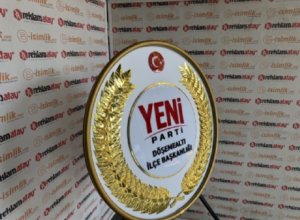 Yeni Parti Demonte Ayaklı Metal Çelenk - Taşınabilir Tören Modeli