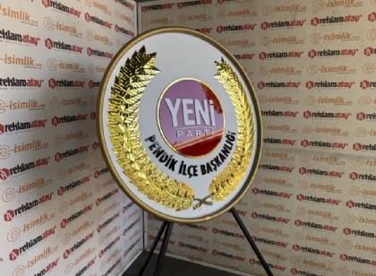 Yeni Parti Metal Çelenk - Resmi Tören Çelengi - Yeni Parti Çelenk
