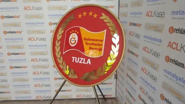 Tuzla Galatasaray Taraftarlar Derneği 100 cm Ekonomik Metal Çelenk
