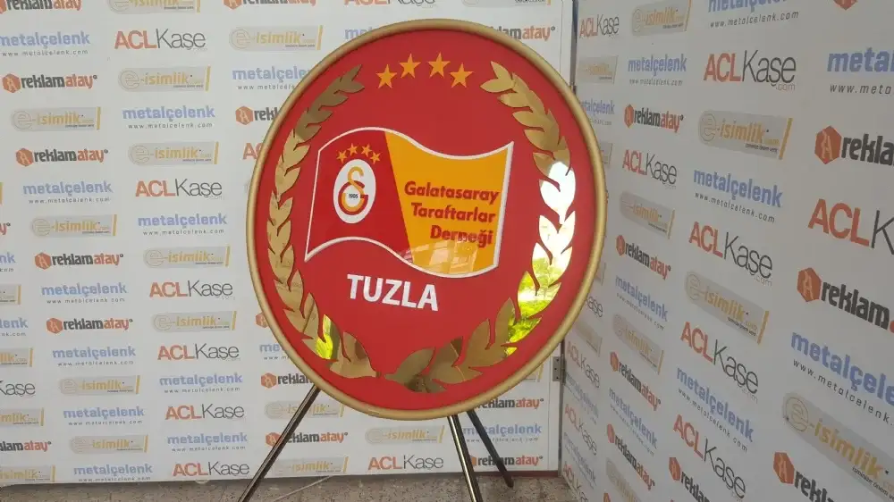 Tuzla Galatasaray Taraftarlar Derneği 100 cm Ekonomik Metal Çelenk