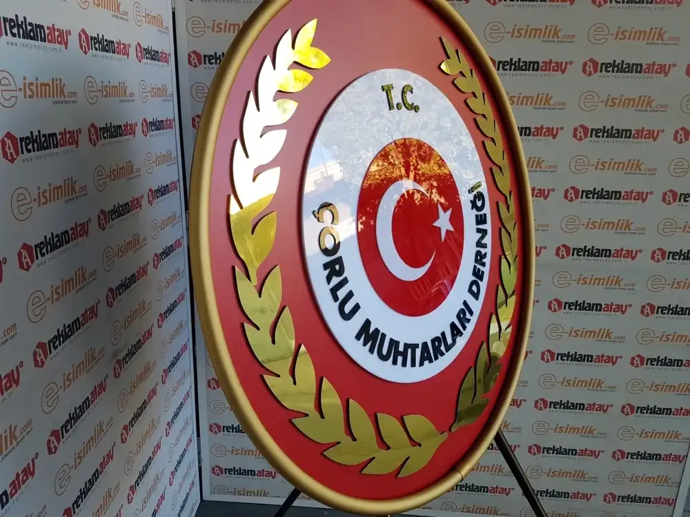 Çorlu Muhtarlar Derneği Metal Çelenk