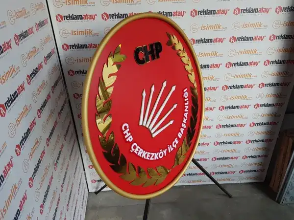 CHP Metal Çelenk Çerkezköy İlçe Başkanlığı