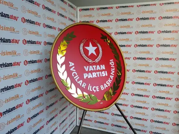 Vatan Partisi Avcılar İlçe Başkanlığı Metal Çelenk