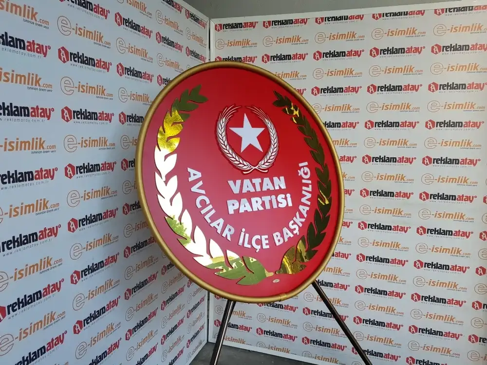 Vatan Partisi Avcılar İlçe Başkanlığı Metal Çelenk