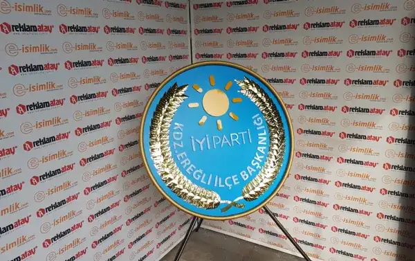 Kdz. Ereğli İlçe Başkanlığı İYİ Parti Metal Çelenk — Fotoğraf 5