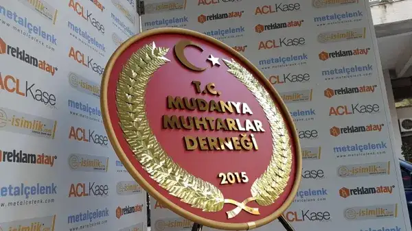 Mudanya Muhtarlar Derneği Metal Çelenk — Fotoğraf 4