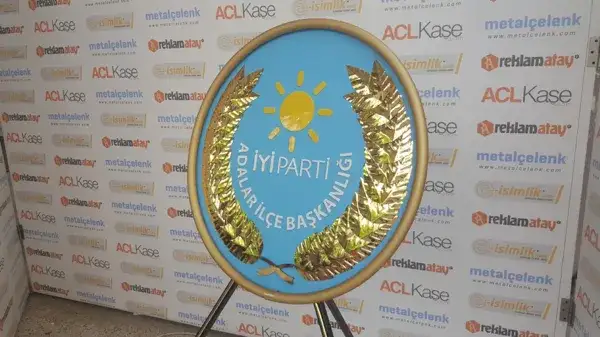 İYİ Parti Adalar 70 cm Standart Metal Çelenk