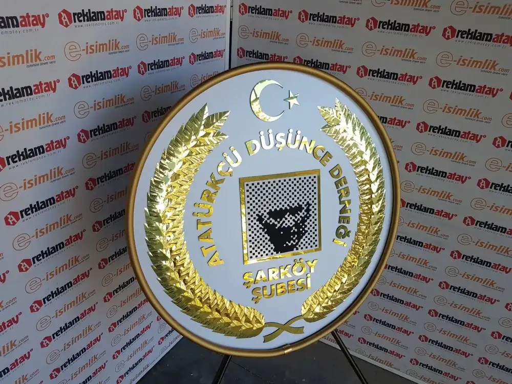 Atatürkçü Düşünce Derneği Şarköy Şubesi Metal Çelenk