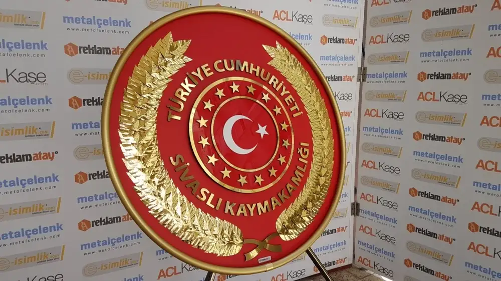 100 cm Metal Çelenk Standart – Sivaslı Kaymakamlığı