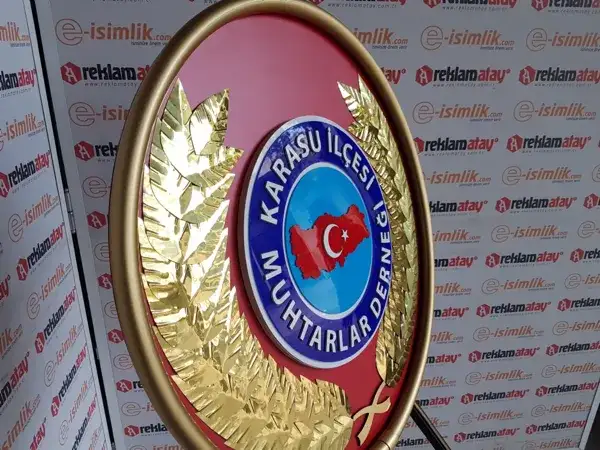 Karasu İlçesi Muhtarlar Derneği Metal Çelenk — Fotoğraf 2