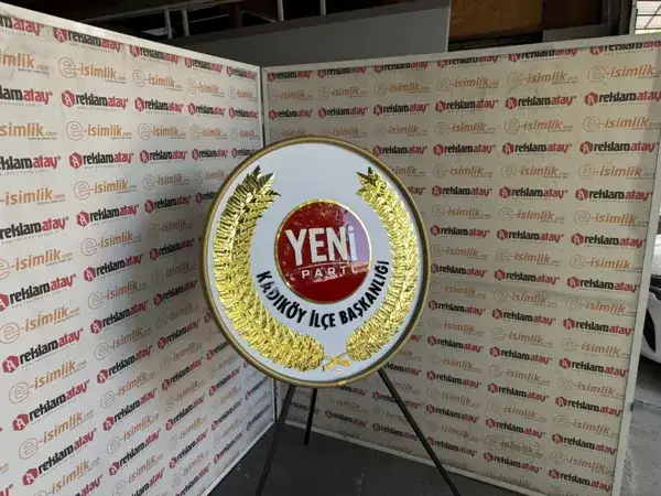 Yeni Parti Kurumsal Metal Çelenk — Fotoğraf 2