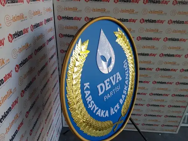 DEVA Partisi Karşıyaka İlçe Başkanlığı Metal Çelenk