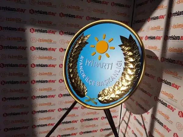 İYİ Parti Ayancık İlçe Başkanlığı 70 cm Standart Metal Çelenk