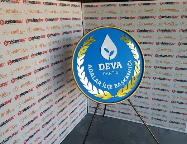DEVA Partisi Adalar İlçe Başkanlığı Metal Çelenk