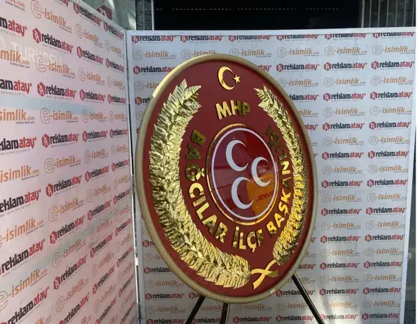 MHP Bağcılar İlçe Başkanlığı Metal Çelenk