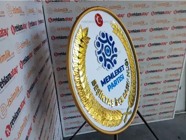 Memleket Partisi Beşiktaş İlçe Başkanlığı Metal Çelenk
