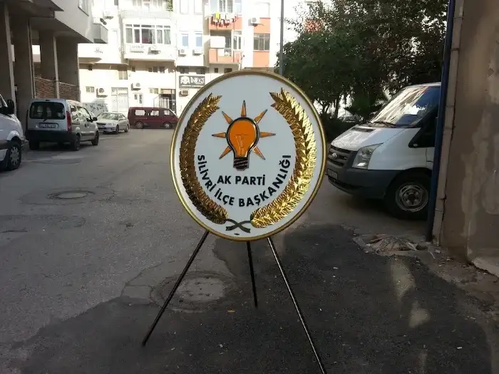 AK Parti Silivri İlçe Başkanlığı Metal Çelenk