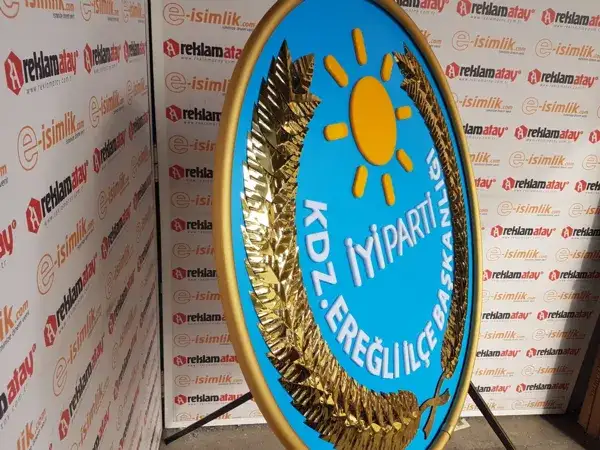 Kdz. Ereğli İlçe Başkanlığı İYİ Parti Metal Çelenk — Fotoğraf 4