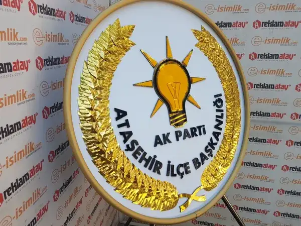 AK Parti Ataşehir İlçe Başkanlığı Metal Çelenk