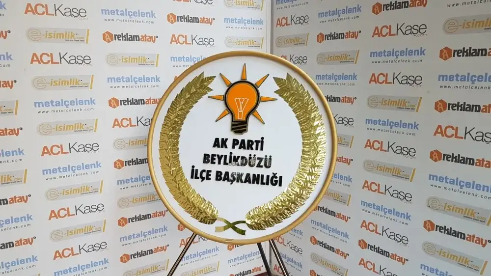 AK Parti Beylikdüzü Metal Çelenk
