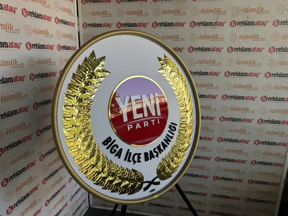 Yeni Parti Teşkilat Metal Çelengi – Özel Üretim Resmî Tören Çelengi