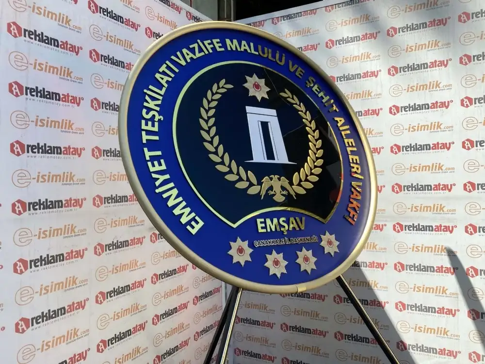EMŞAV Çanakkale İl Başkanlığı Metal Çelenk