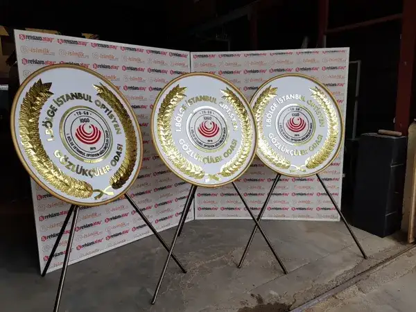 1. Bölge İstanbul Optisyen Gözlükçüler Odası Metal Çelenk — Fotoğraf 2