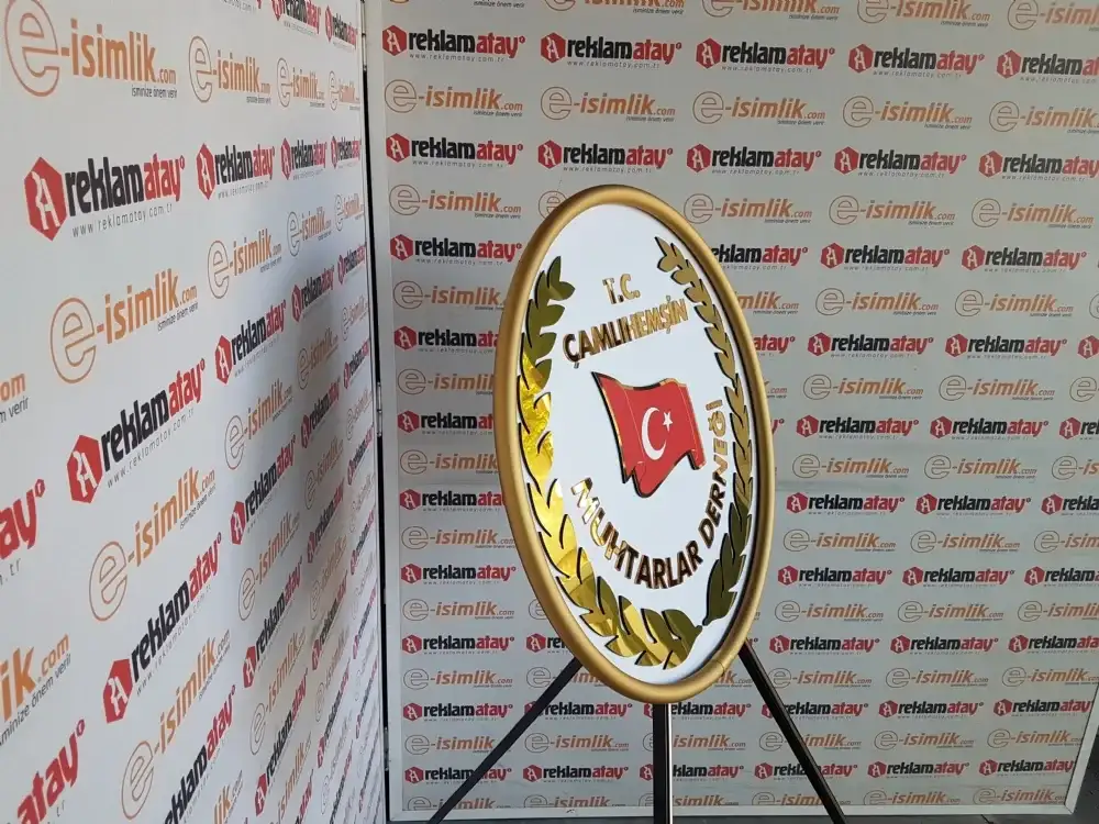 Çamlıhemşin Muhtarlar Derneği Metal Çelenk