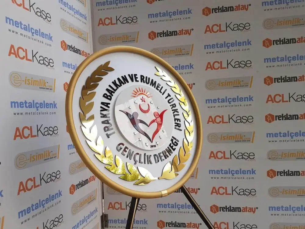 Trakya Balkan ve Rumeli Türkleri Derneği Metal Çelenk
