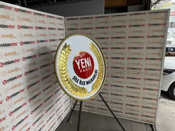 Yeni Parti Metal Tören Çelengi – İl ve İlçe Başkanlığı Çelengi — Fotoğraf 2