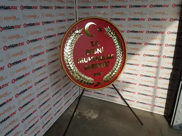 Besni Muhtarlar Derneği Metal Çelenk — Fotoğraf 2