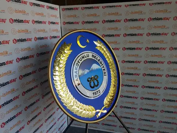 Karakoyunlu Belediyesi Metal Çelenk