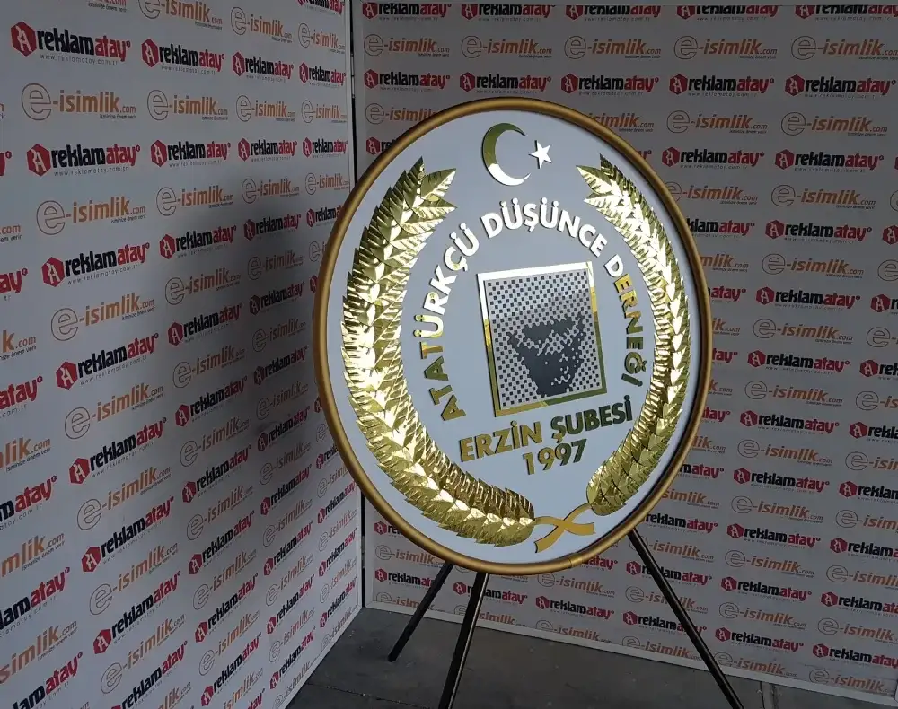 Atatürkçü Düşünce Derneği Erzin Şubesi Metal Çelenk