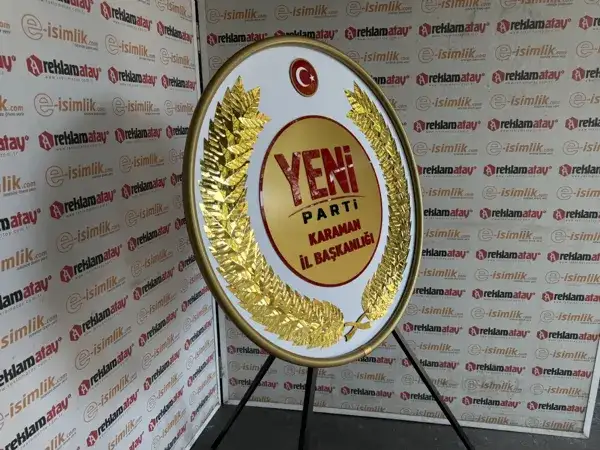 Yeni Parti Protokol Metal Çelengi – Resmî Tören Modeli — Fotoğraf 3