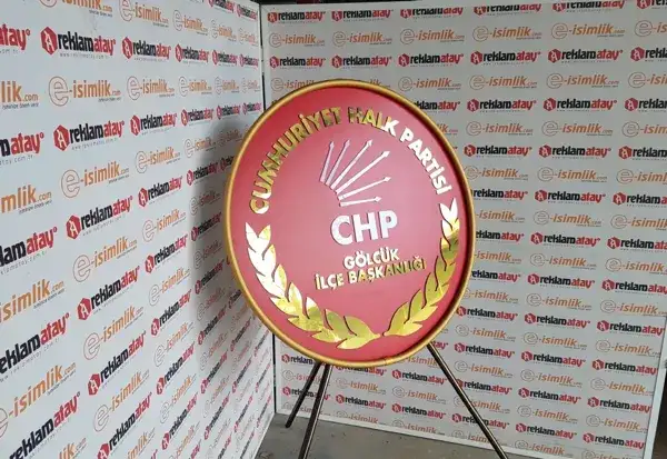 CHP Gölcük İlçe Başkanlığı Metal Çelengi