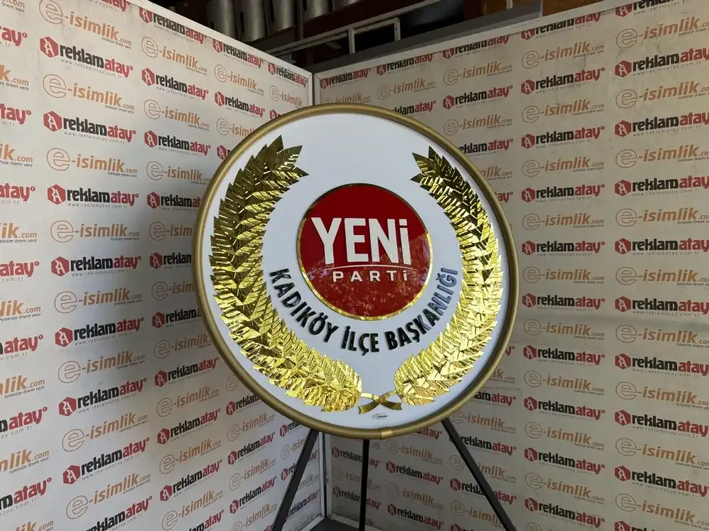 Yeni Parti Kurumsal Metal Çelenk