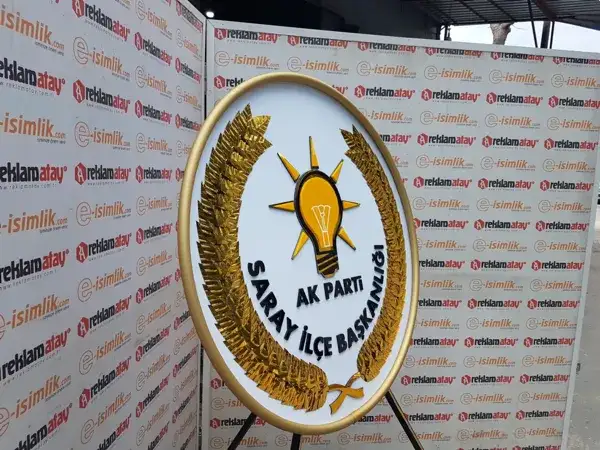 AK Parti Saray İlçe Başkanlığı Metal Çelenk