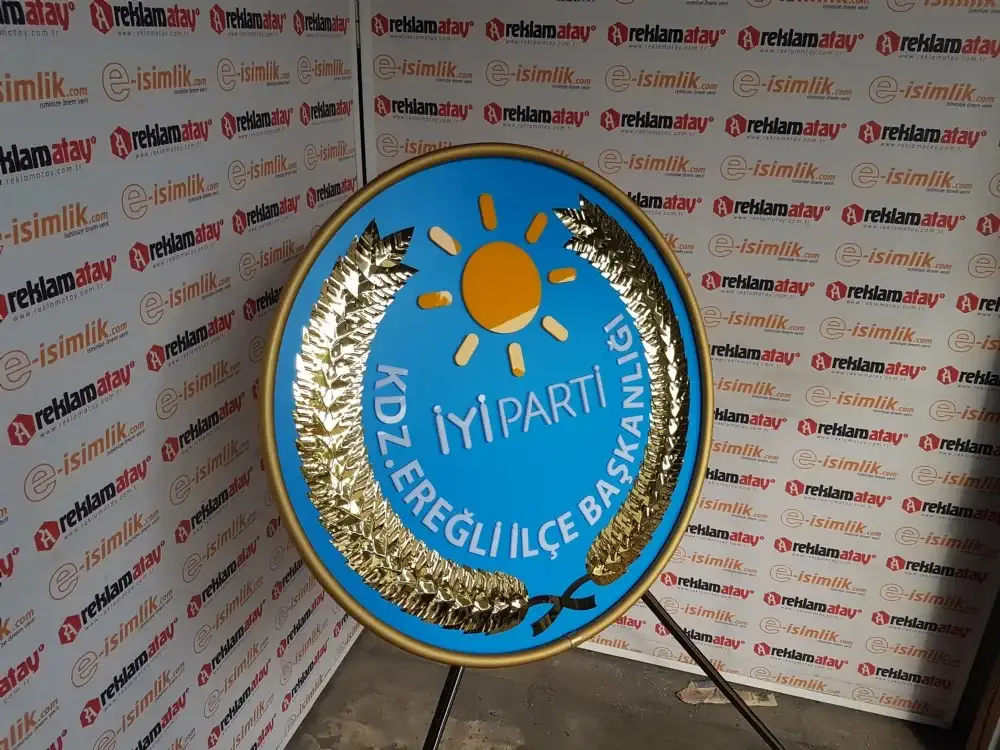 Kdz. Ereğli İlçe Başkanlığı İYİ Parti Metal Çelenk