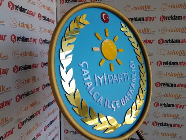 İYİ Parti Çatalca İlçe Başkanlığı Metal Çelenk