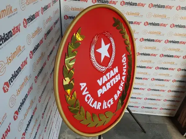 Vatan Partisi Avcılar İlçe Başkanlığı Metal Çelenk — Fotoğraf 3