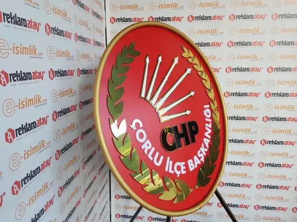 CHP Çorlu İlçe Başkanlığı Metal Çelenk