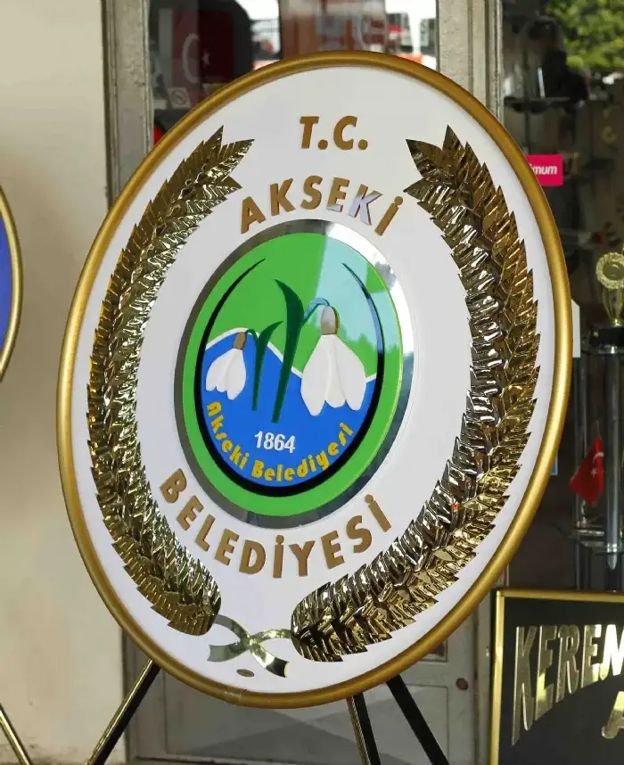 Akseki Belediyesi Metal Çelenk
