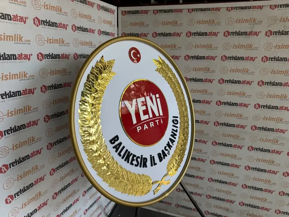 Yeni Parti Başkanlık Metal Çelengi – Teşkilat Tören Modeli