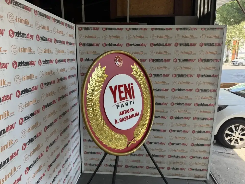 Yeni Parti Millî Bayram Çelengi – Özel Üretim Metal Tören Çelengi