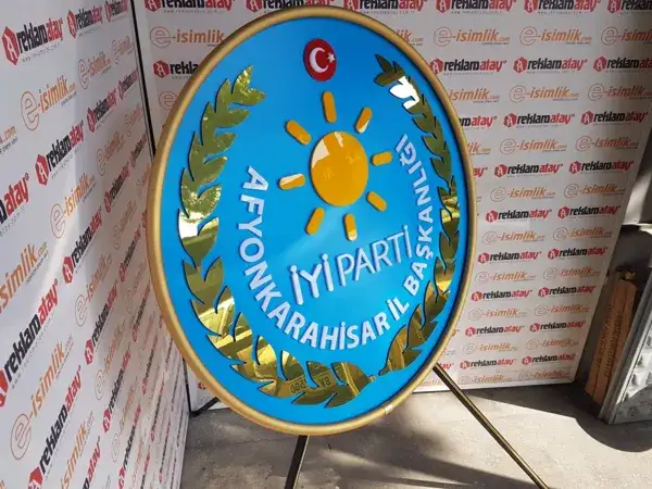 İYİ Parti Afyonkarahisar İl Başkanlığı Metal Çelenk